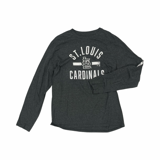 Athletic Top Ls Crewneck By Fanatics In Grey, Size:M