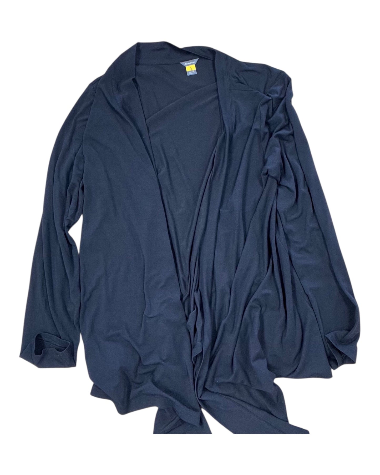 Cardigan By Eddie Bauer In Black, Size:Xl