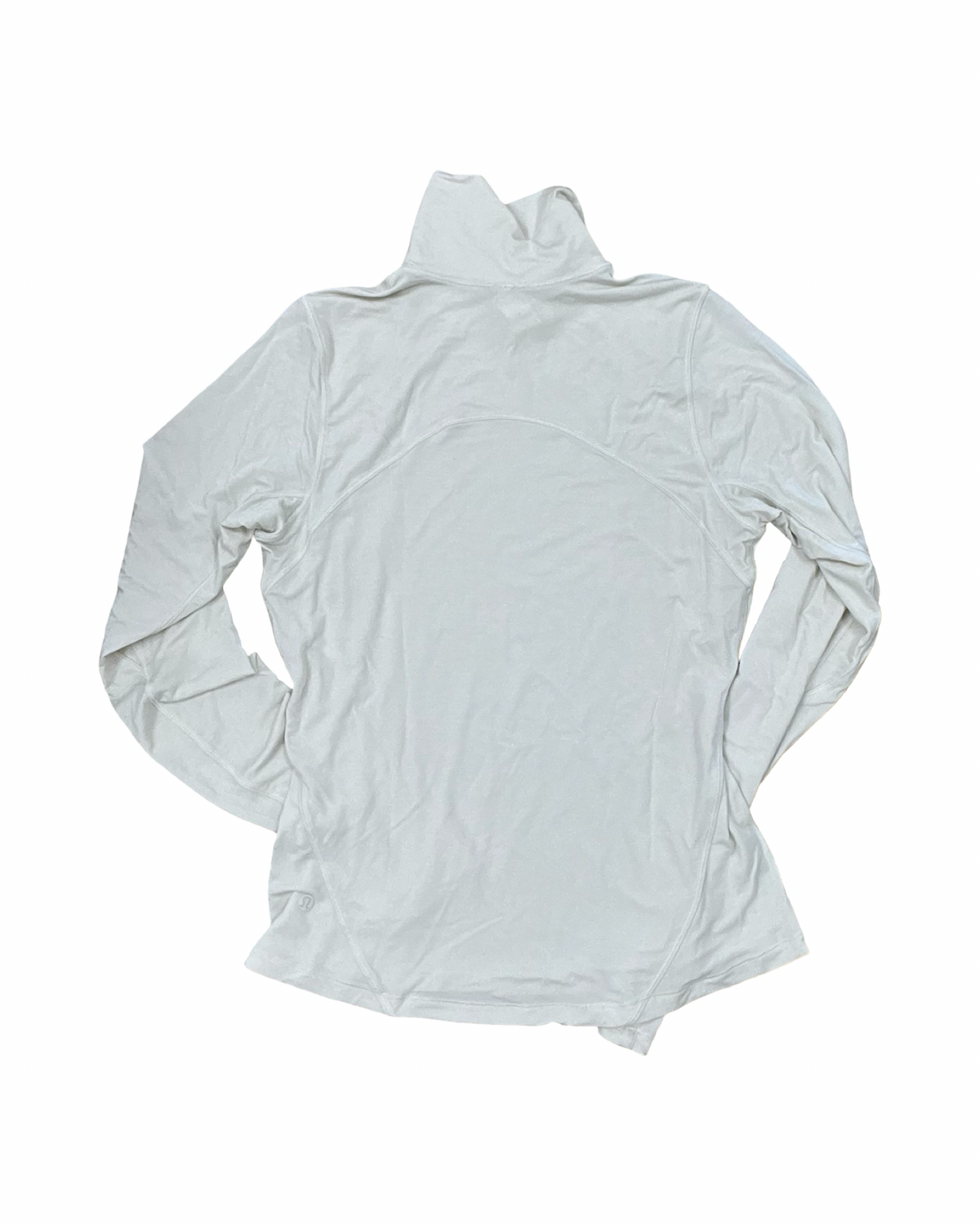 Athletic Top Ls Collar By Lululemon In Tan, Size:M