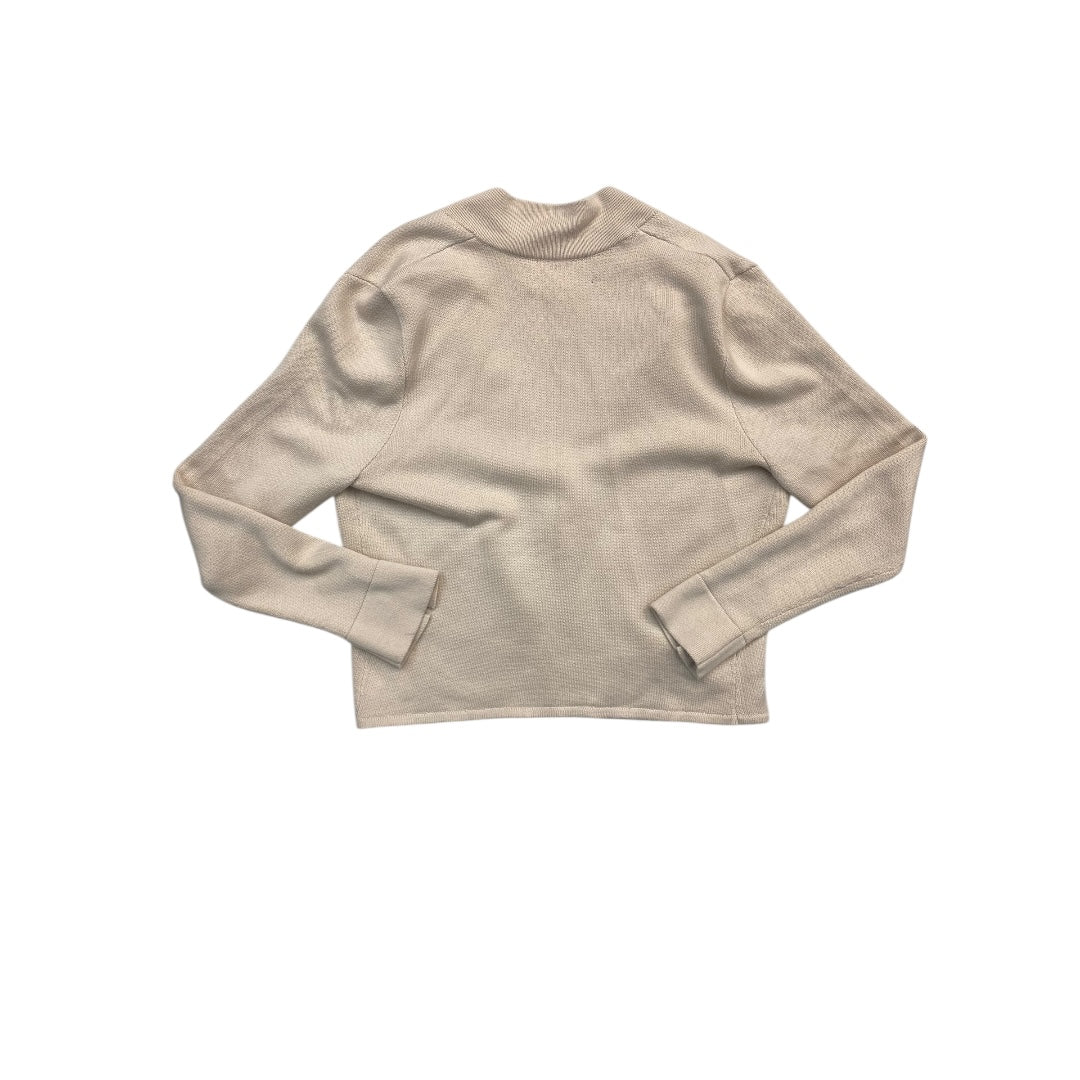 Sweater Cardigan By Etcetra In Beige, Size:M