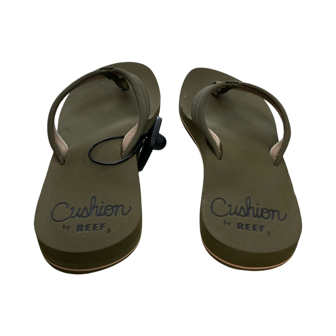 Sandals Flip Flops By Reef In Green, Size:9
