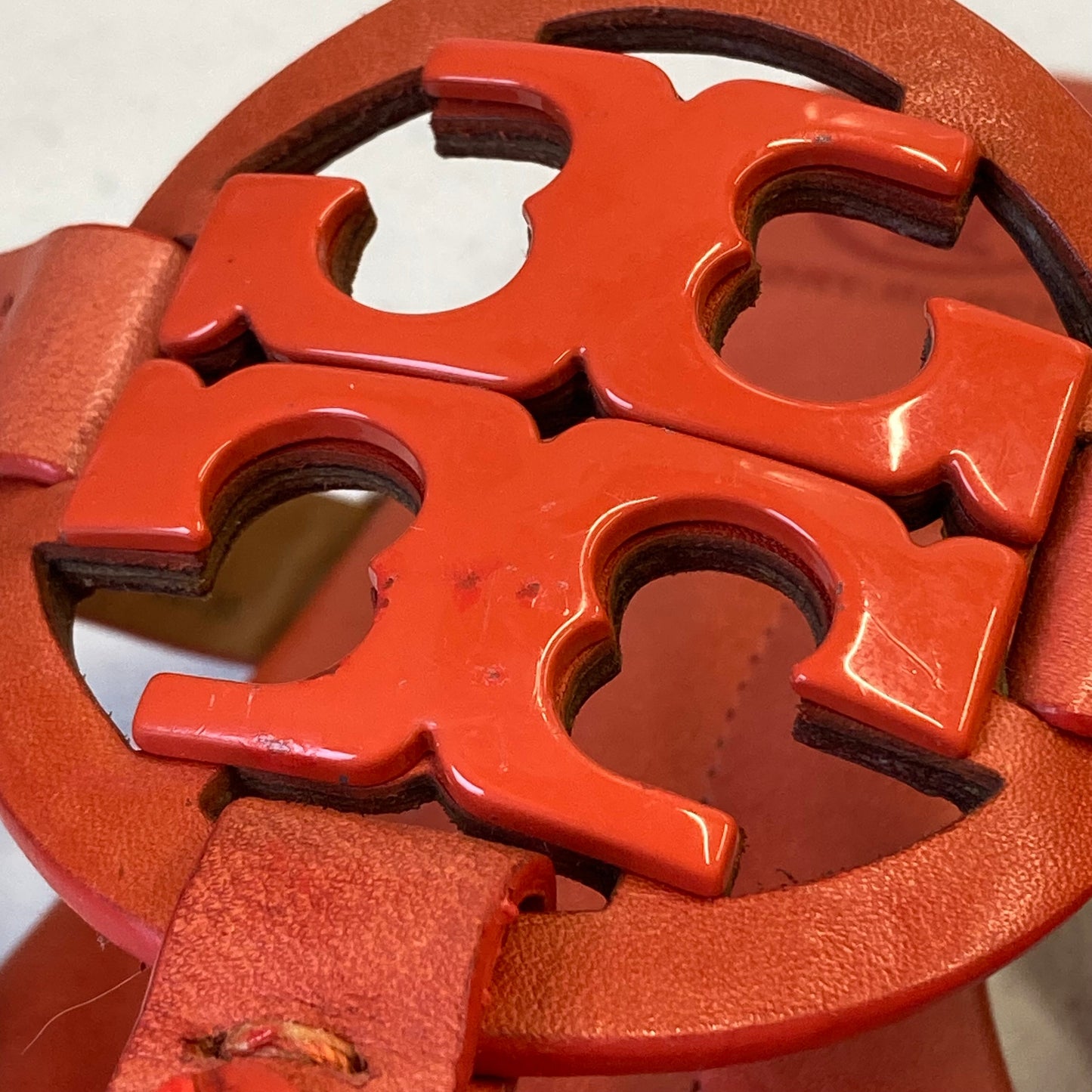 Sandals Designer By Tory Burch In Orange, Size:6.5