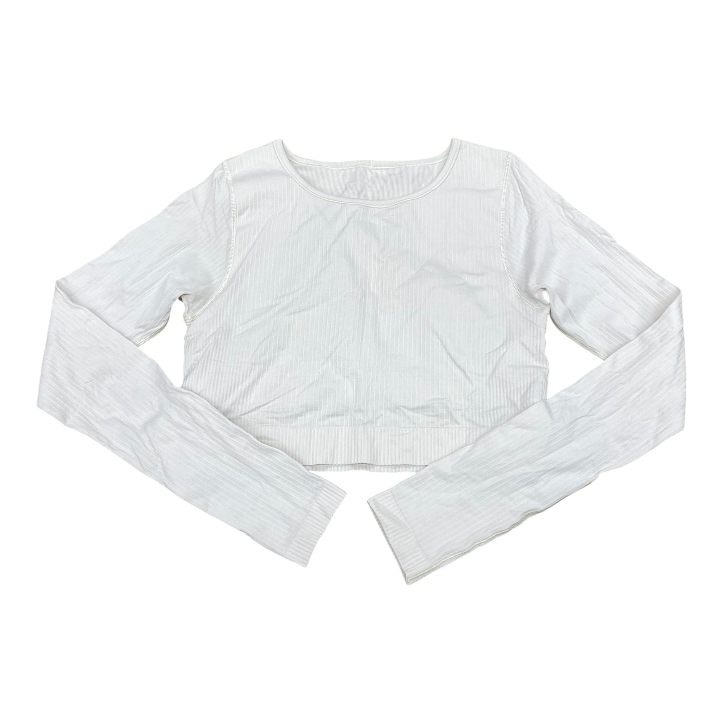 Athletic Top Ls Crewneck By Lululemon In Cream, Size:10