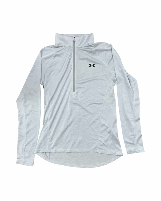 Athletic Top Ls Collar By Under Armour In Grey, Size:L