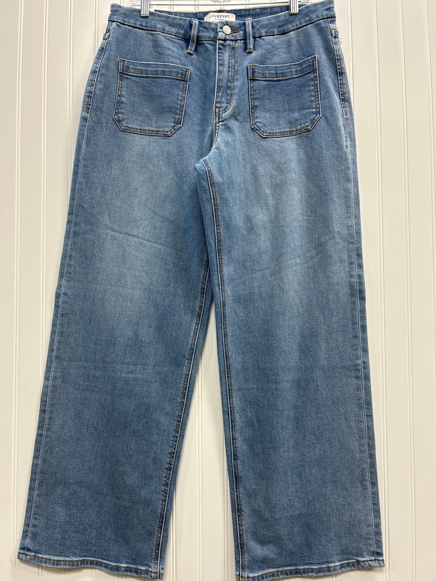 Jeans Wide Leg By Vervet In Blue Denim, Size:12