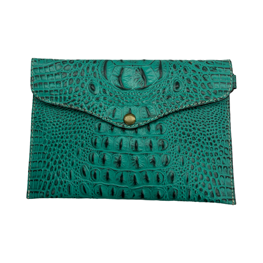 Wristlet By Clothes Mentor In Teal, Size:Medium