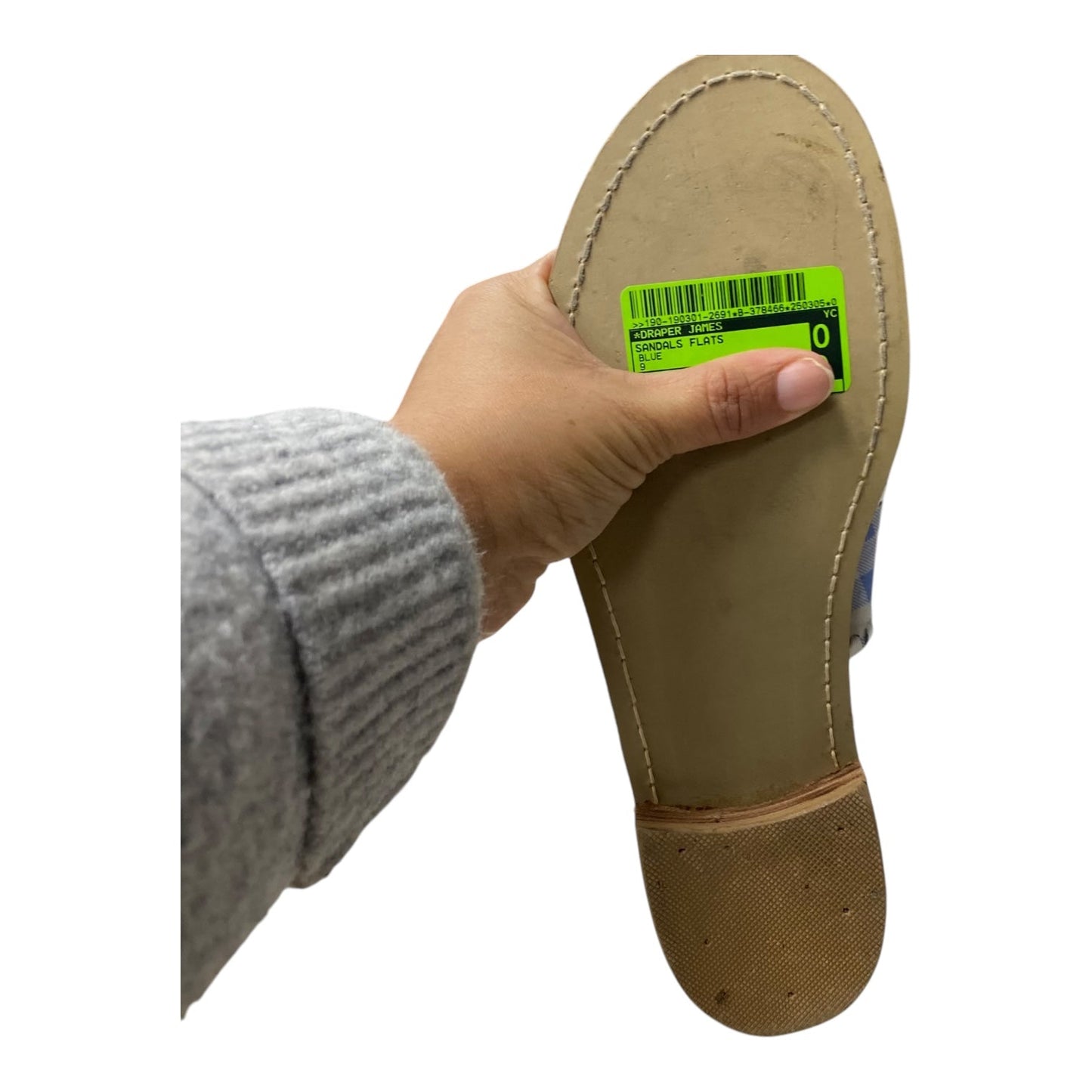 Sandals Flats By Draper James In Blue, Size:9