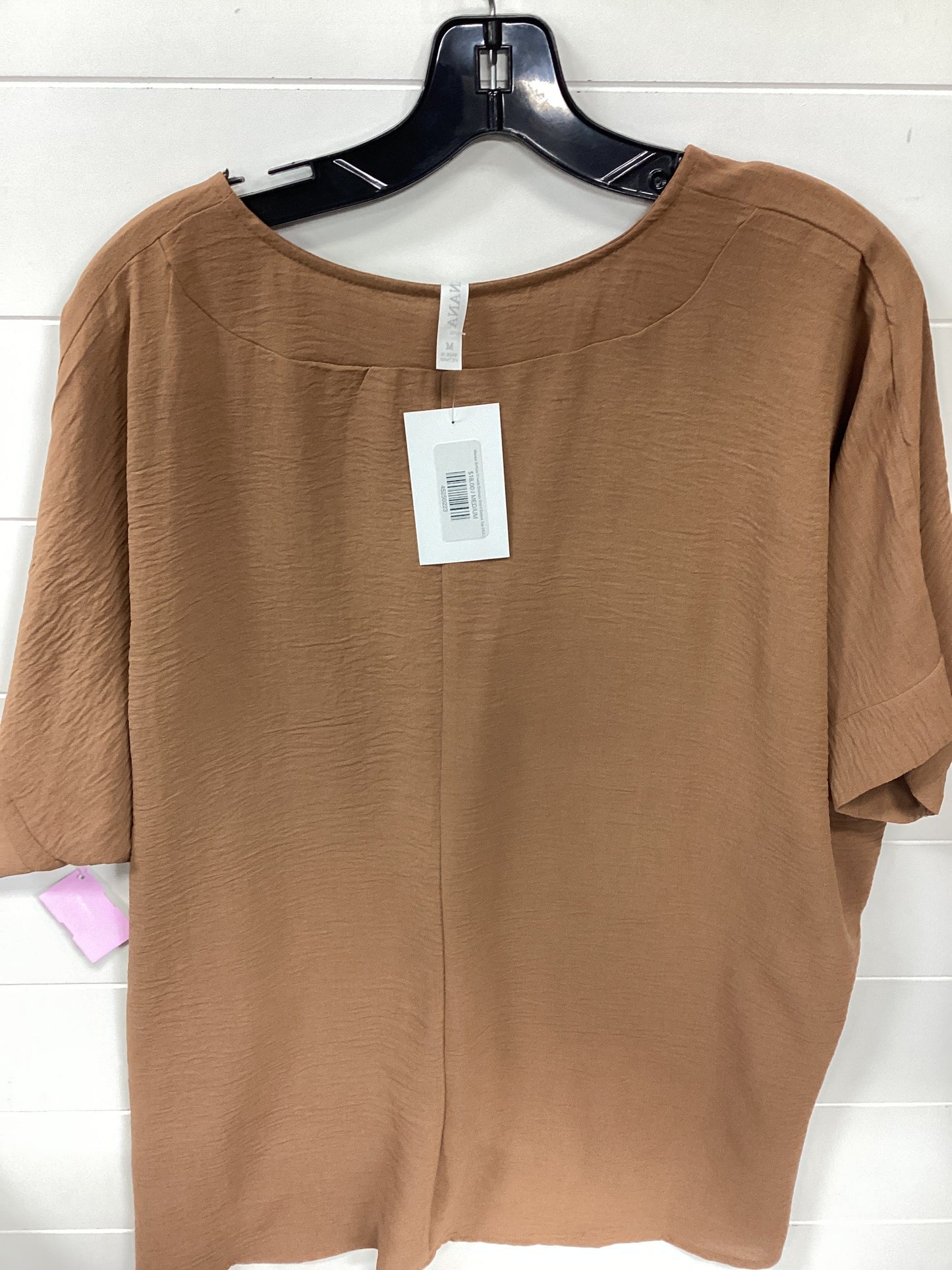 Top Ss By Zenana Outfitters In Brown, Size:M