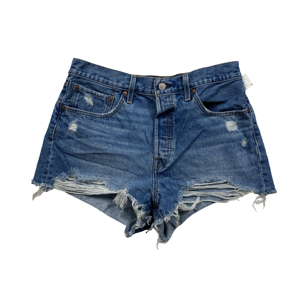 Shorts By Levis In Blue Denim, Size:12