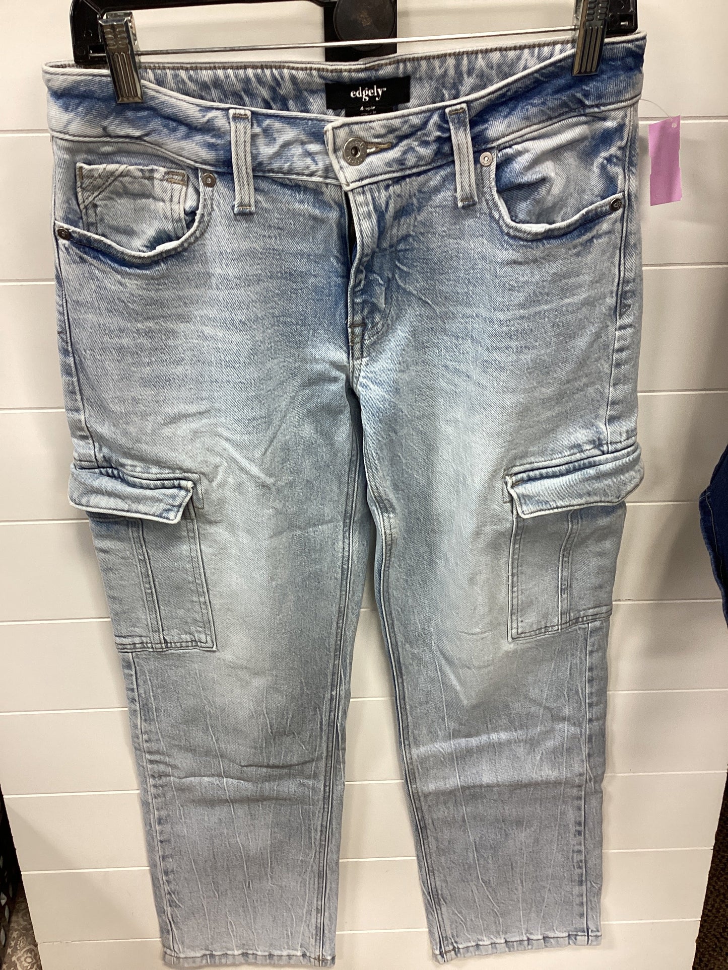 Jeans Straight By Edgely In Blue Denim, Size:4