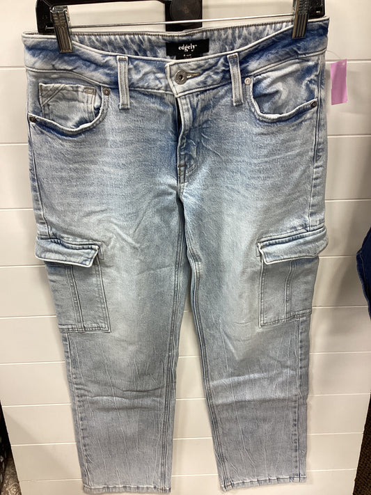 Jeans Straight By Edgely In Blue Denim, Size:4