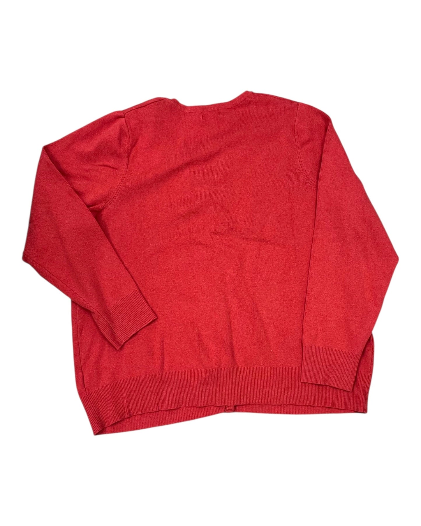 Cardigan By Croft And Barrow In Orange, Size:2X