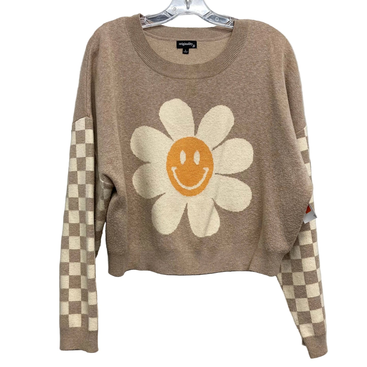 Sweater By Originality In Tan, Size:L