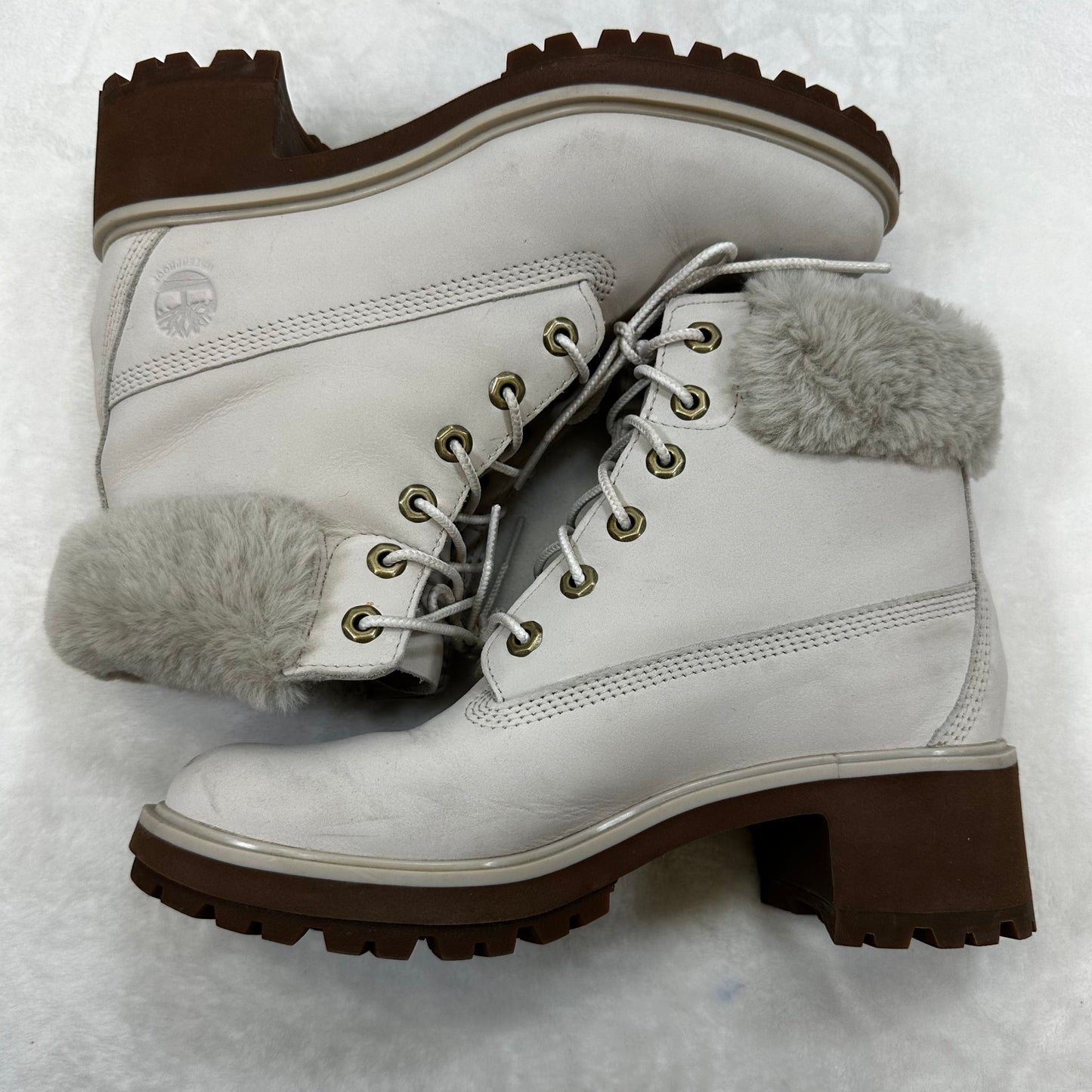 Boots Hiking By Timberland In Off White, Size: 8.5