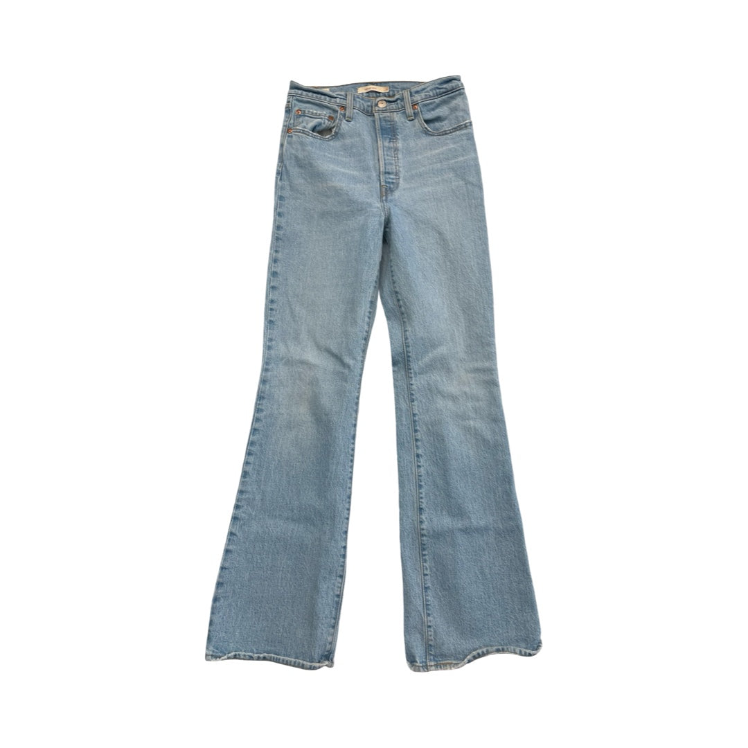 Jeans Straight By Levis In Blue Denim, Size:6