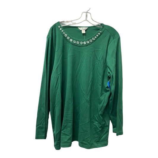 Top Ls By Cj Banks In Green, Size:2X