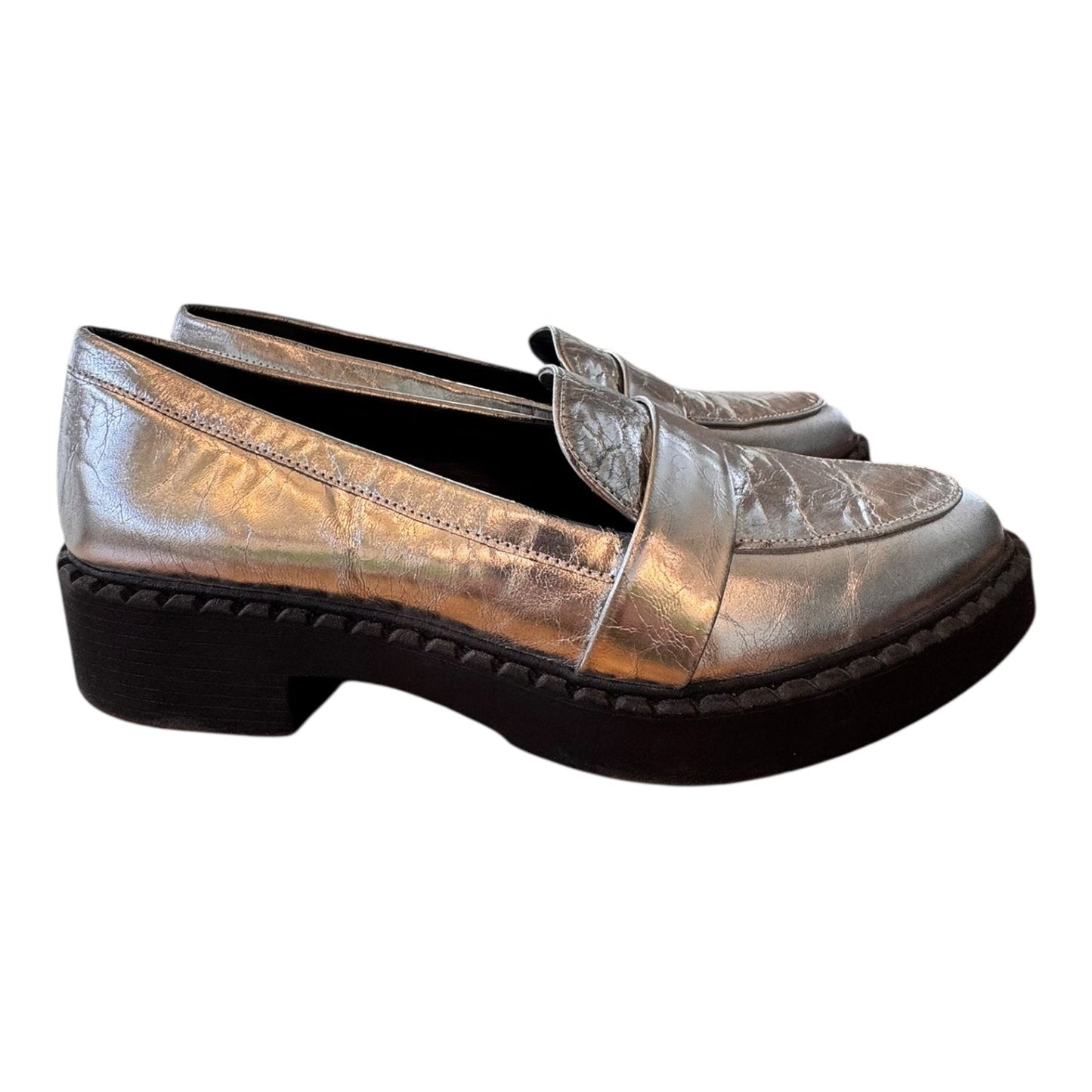 Shoes Heels Block By Vince Camuto In Silver, Size:9