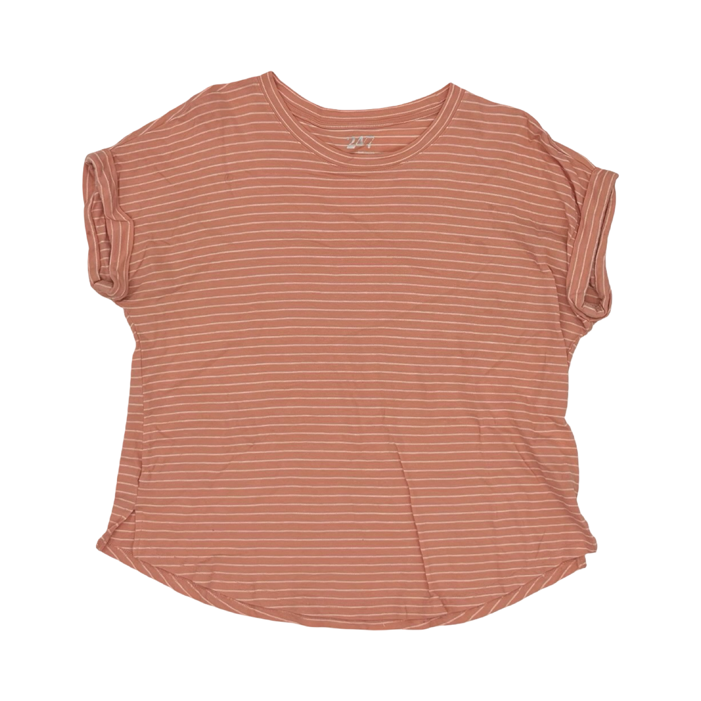Top Ss By Maurices In Orange & White, Size:L