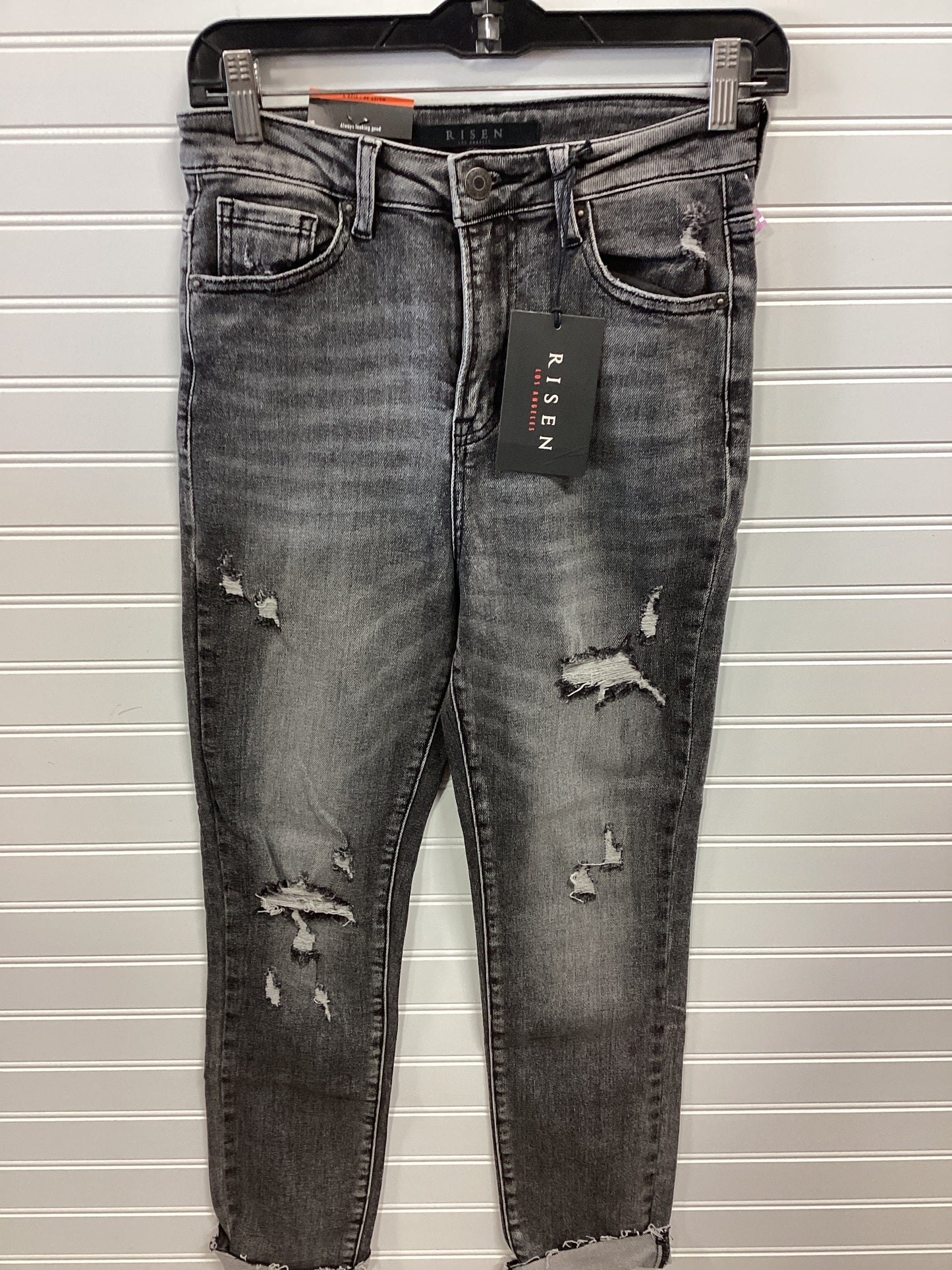 Jeans Skinny By Risen In Black Denim, Size:4