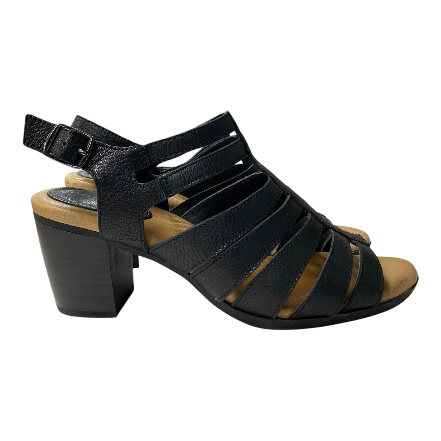 Sandals Heels Block By Montana In Black, Size:9.5