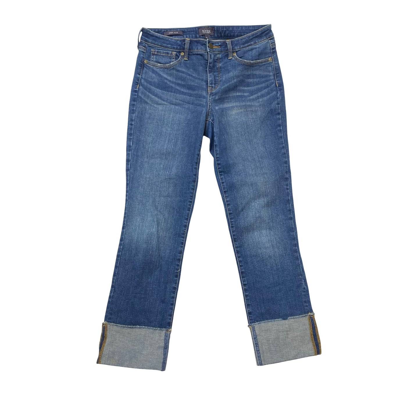 Jeans Straight By Not Your Daughters Jeans In Blue Denim, Size:4