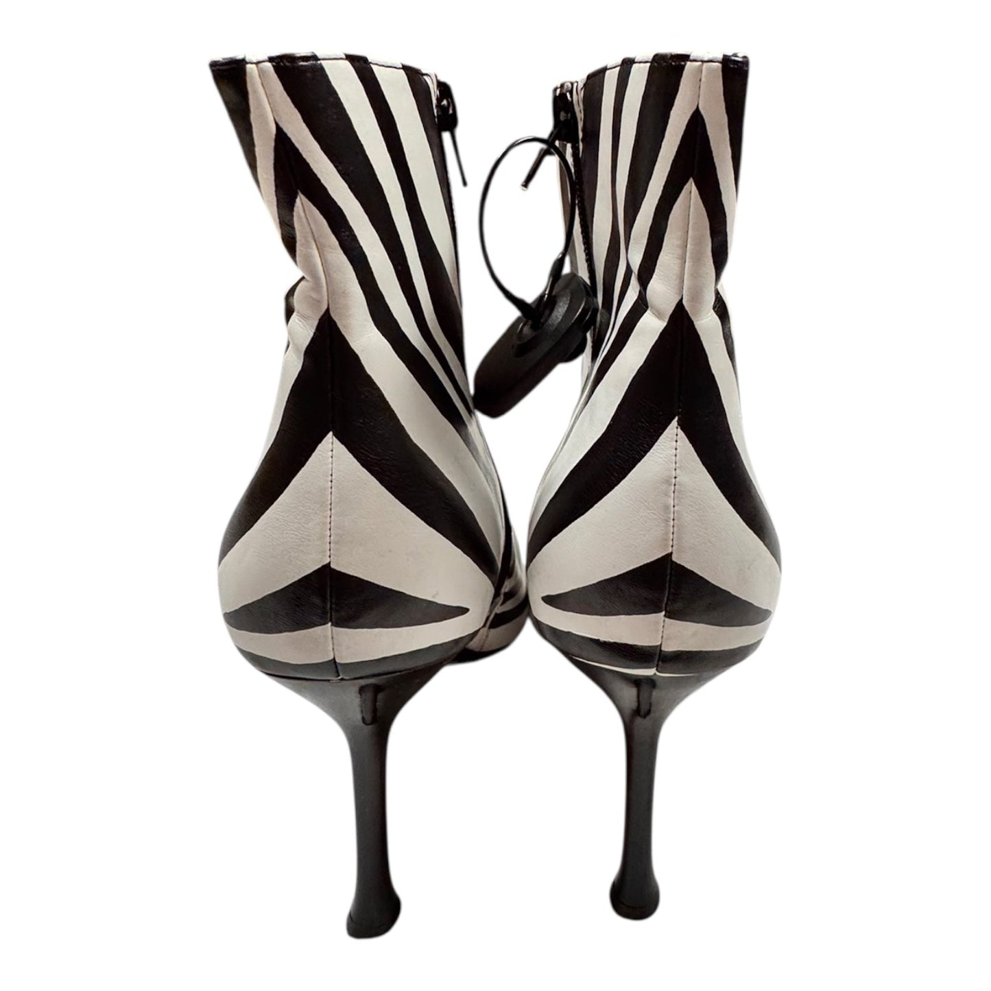 Boots Ankle Heels By Inc In Black & White, Size:10