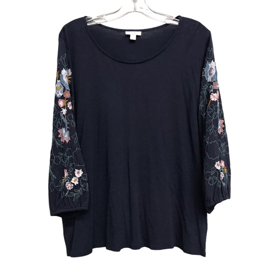 Top Ls By J. Jill In Navy, Size:L