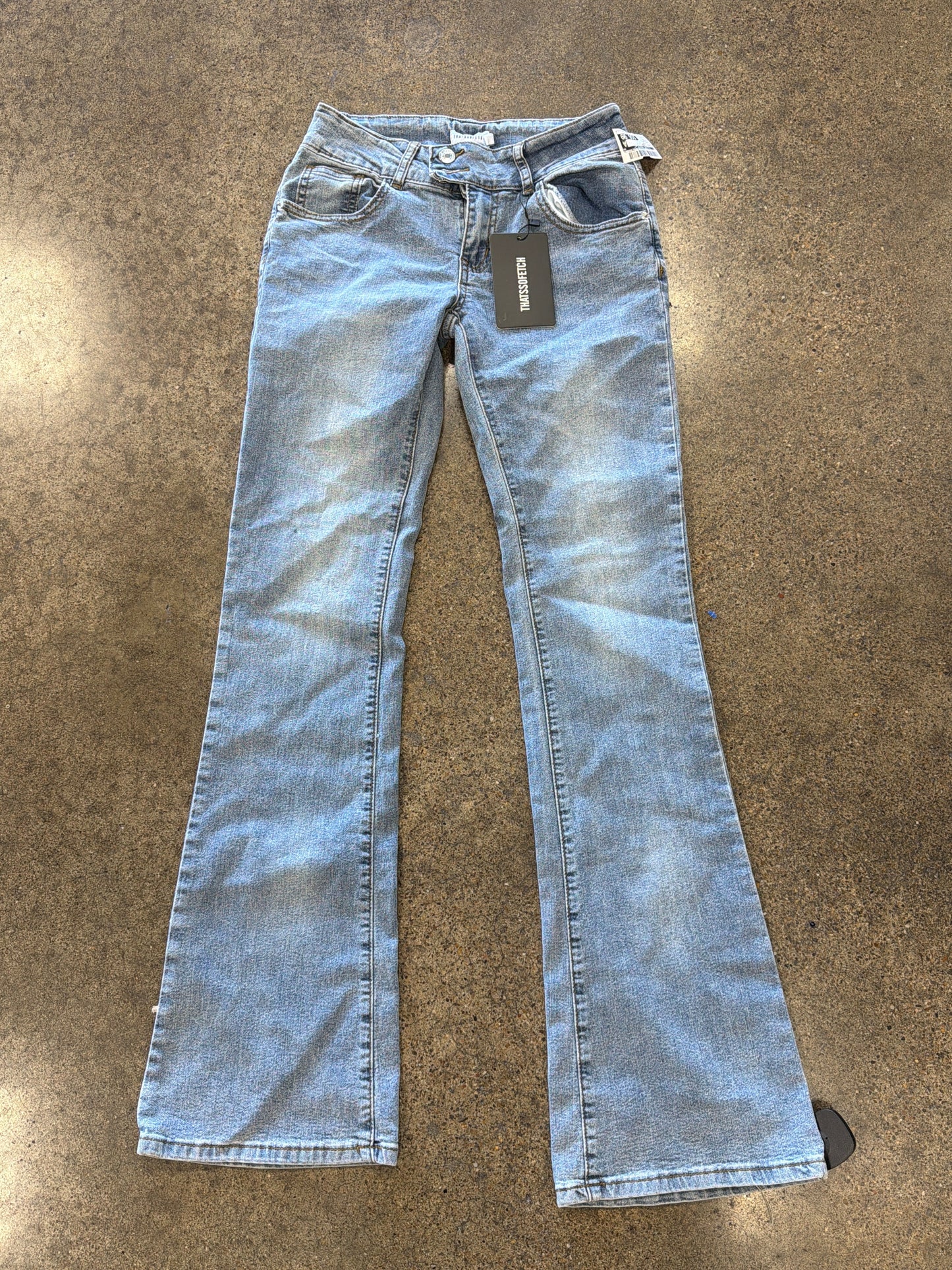 Jeans Flared By Clothes Mentor In Blue Denim, Size:4