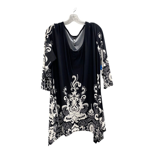 Top Ls By white mark In Black & White, Size:3X