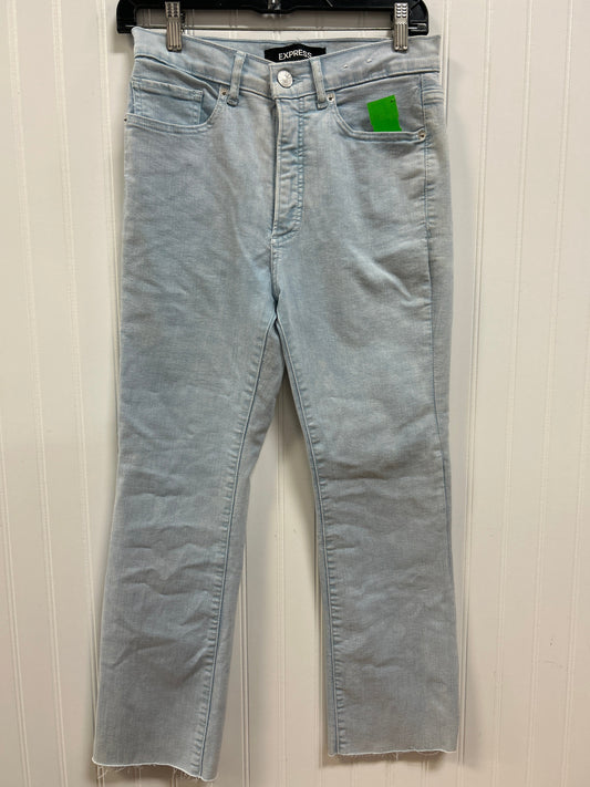 Jeans Cropped By Express In Blue Denim, Size:4
