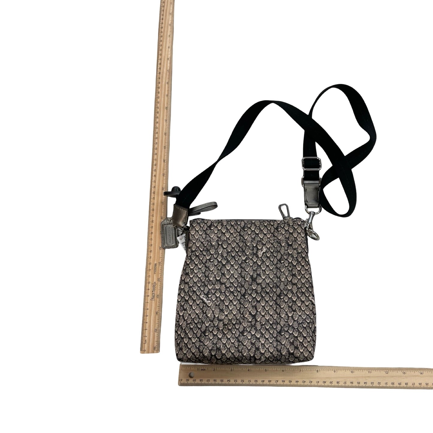 Handbag Designer By Coach In Snakeskin Print, Size:Small