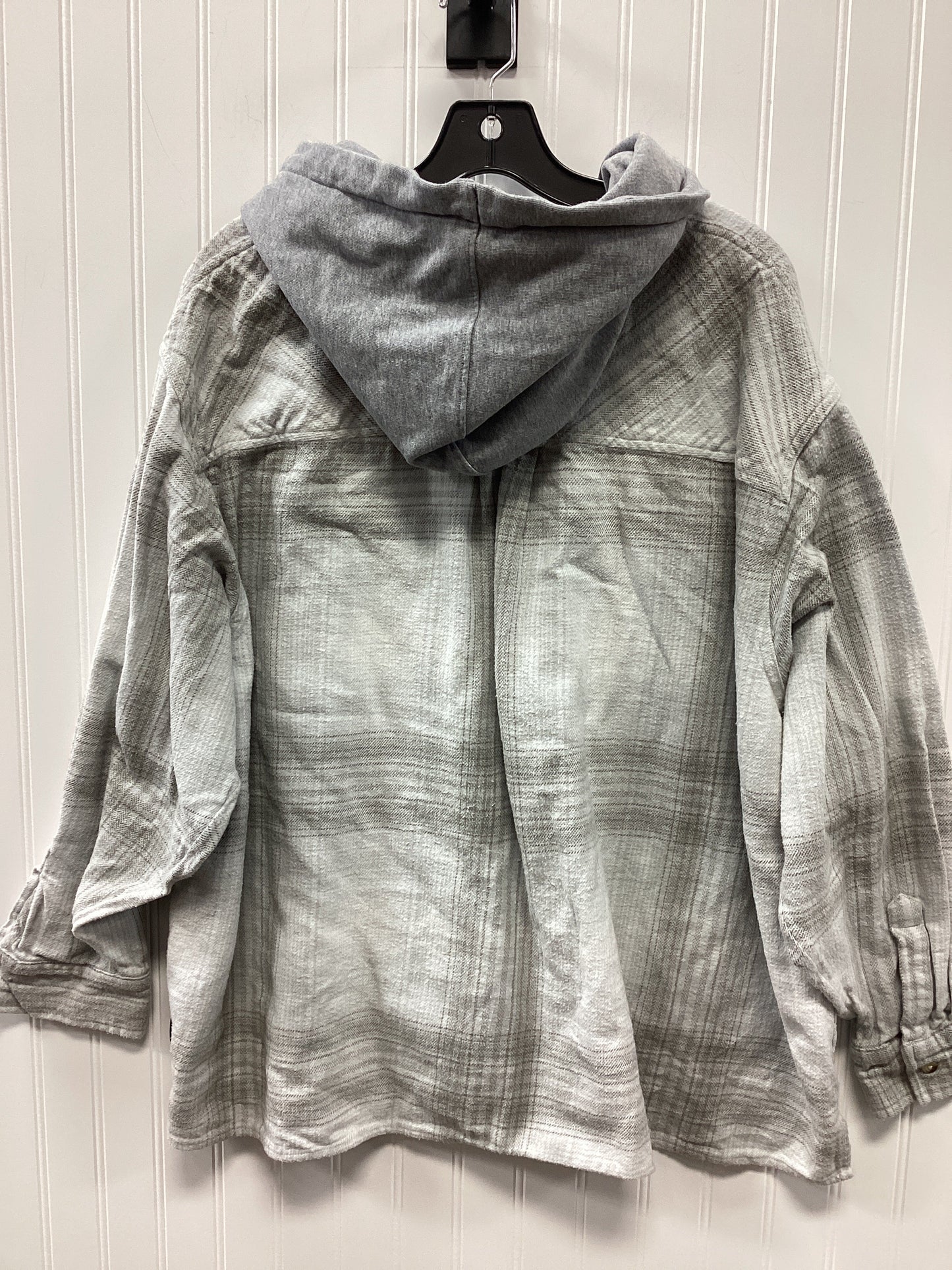 Jacket Shirt By Arizona In Grey, Size:Xxl