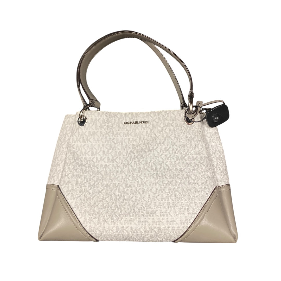 Handbag Designer By Michael Kors In Grey & White, Size:Medium