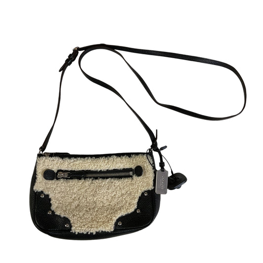 Crossbody Designer By Coach In Black & Cream, Size:Small