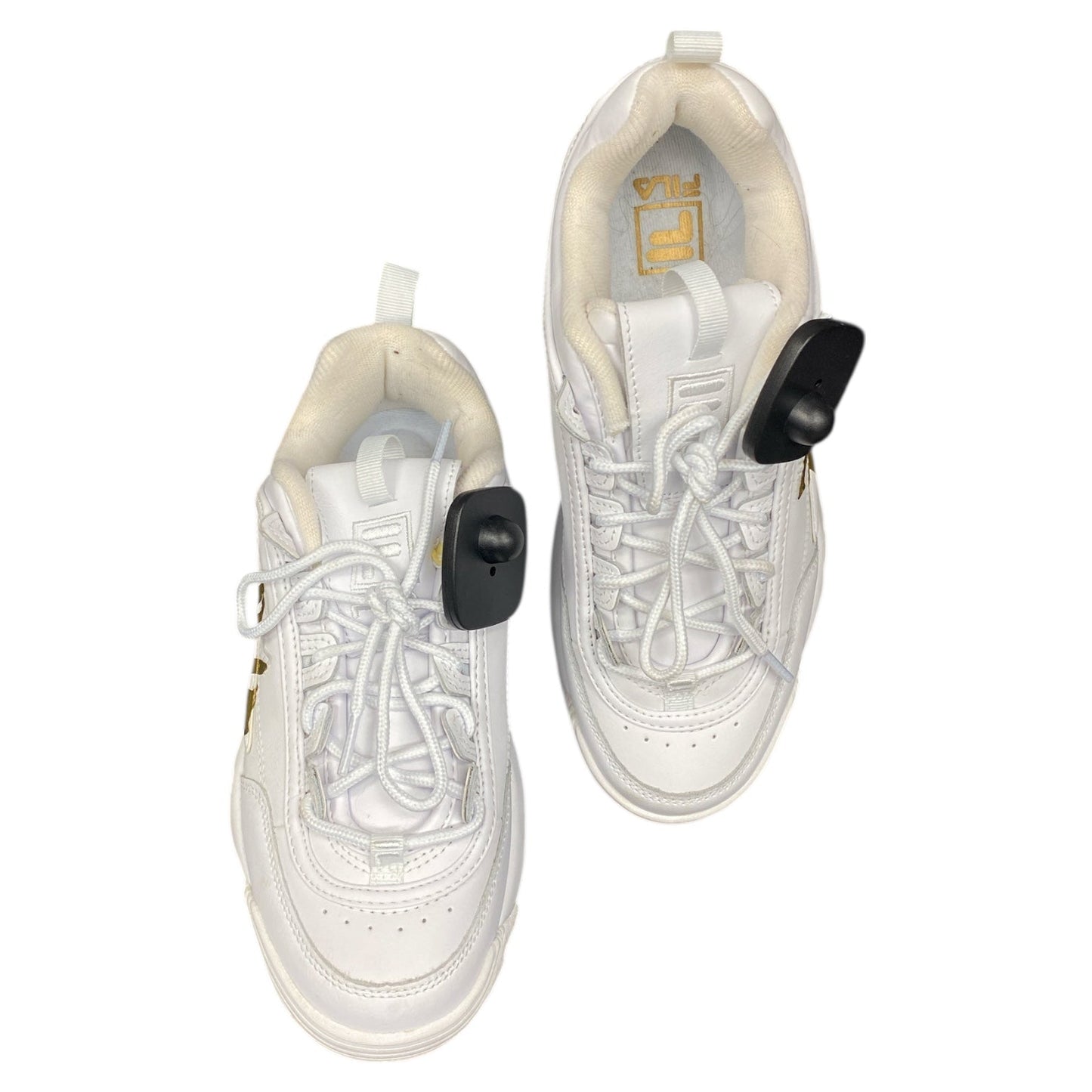 Shoes Sneakers By Fila In Gold & White, Size:9