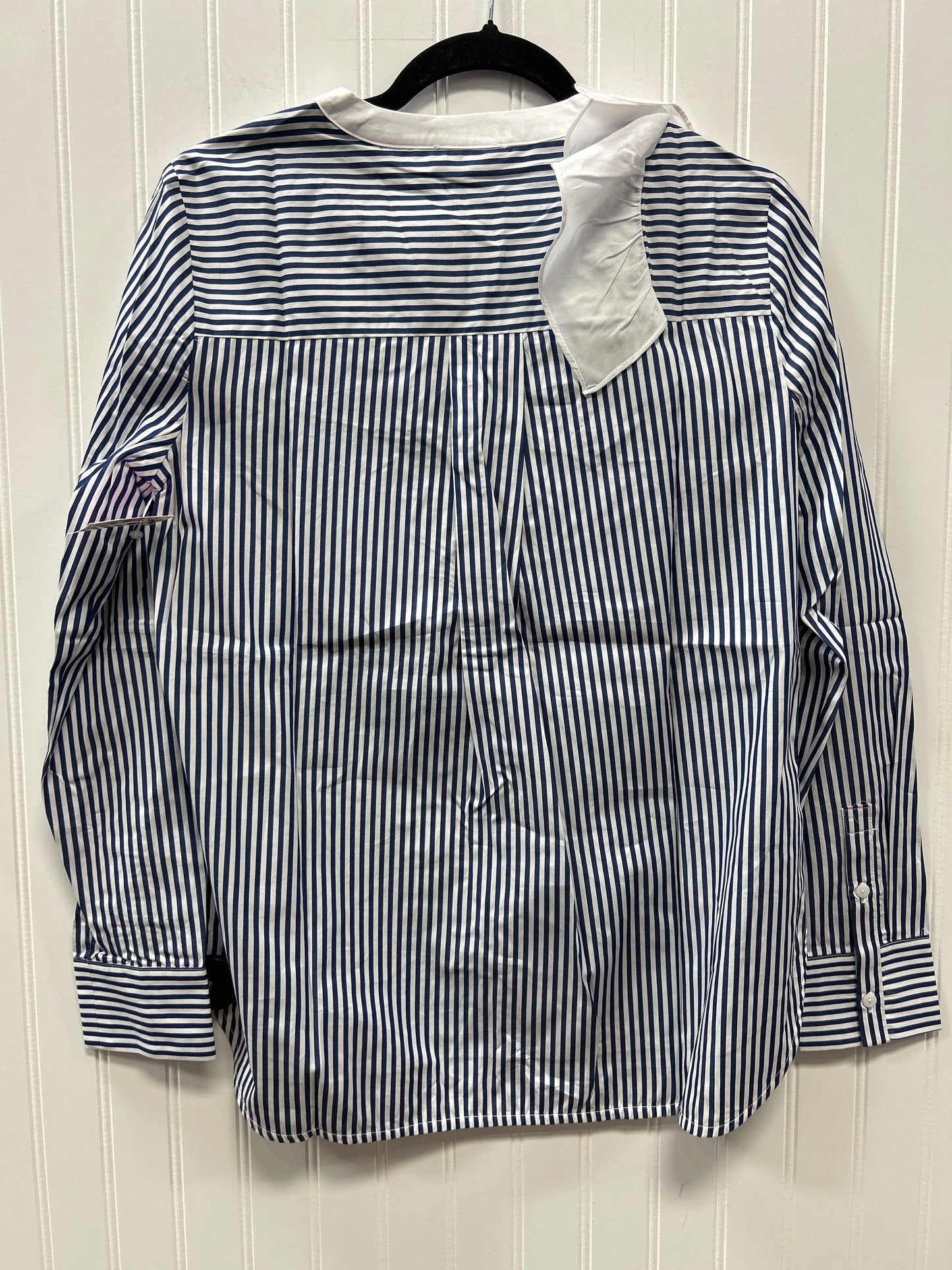 Blouse Ls By Cmc In Blue & White, Size:S NWT