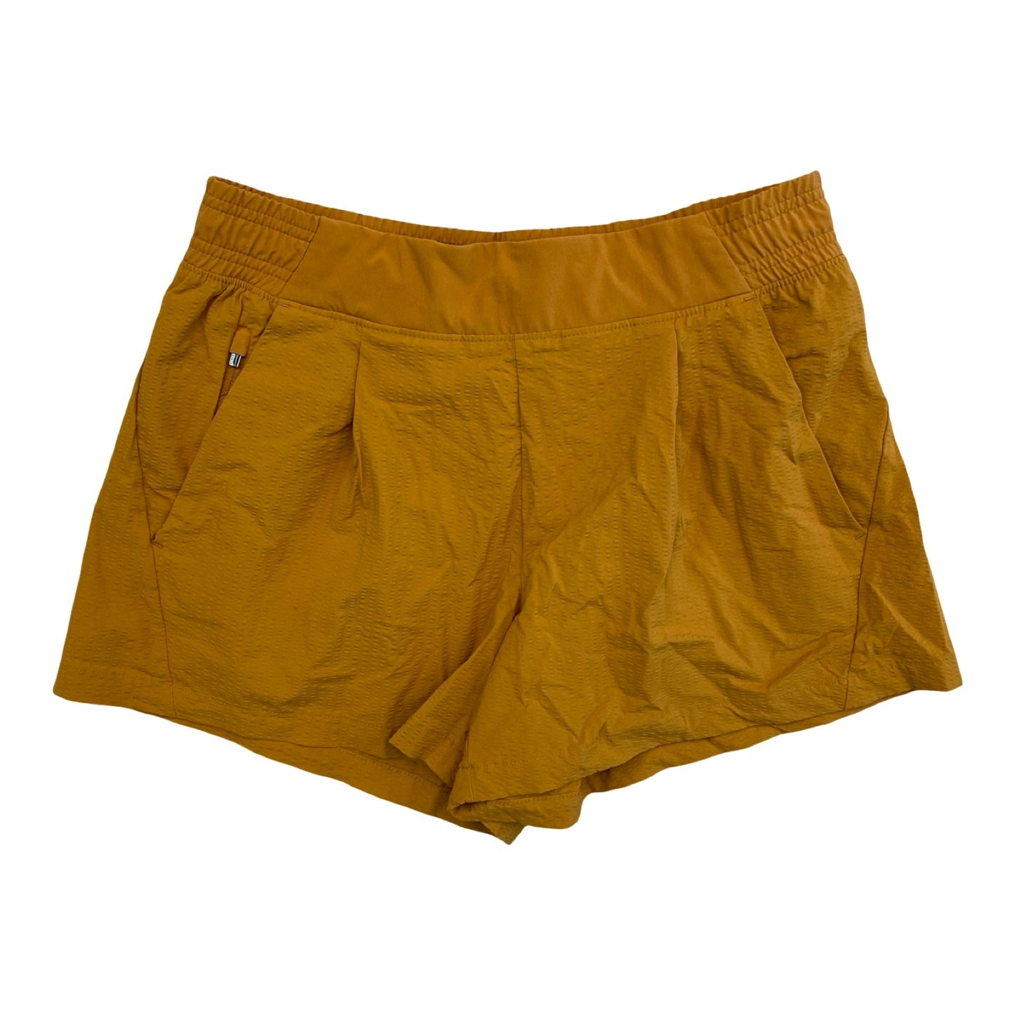 Athletic Shorts By Athleta In Gold, Size:4