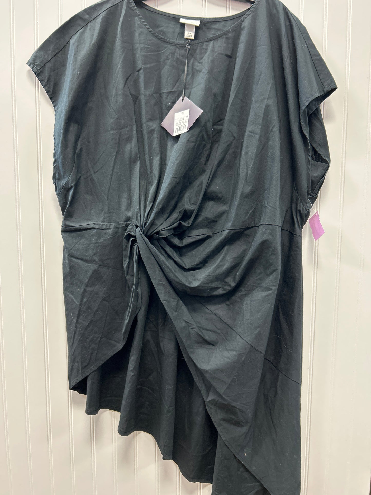 Tunic Ss By Ava & Viv In Black, Size:3X NWT