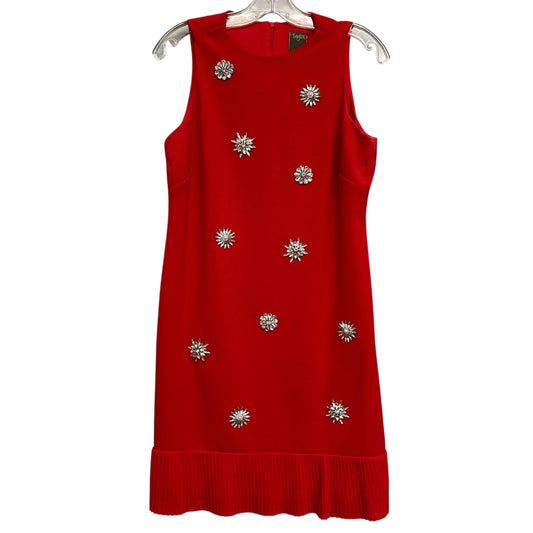 Dress Party Midi By Taylor In Red, Size:M