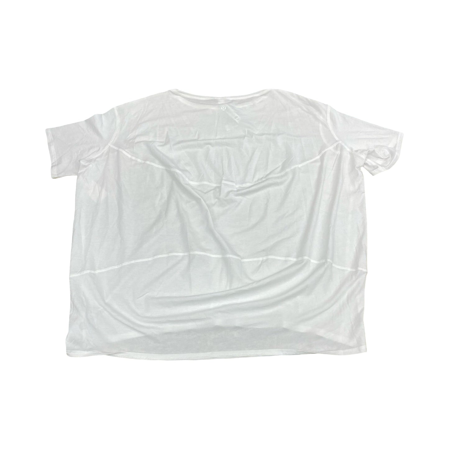 Athletic Top Ss By Lululemon In White, Size:10