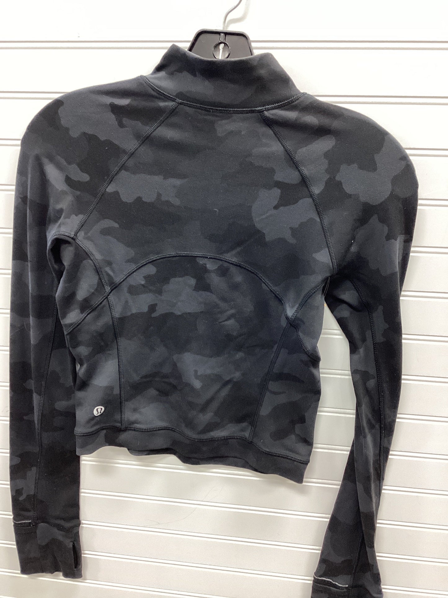 Athletic Top Ls Collar By Lululemon In Black, Size:2