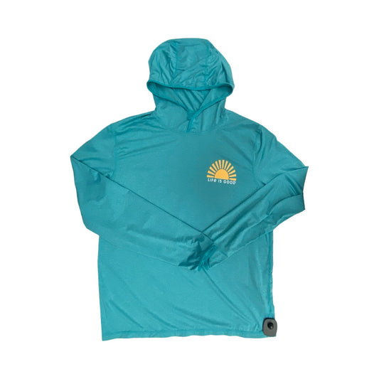 Athletic Top Ls Hoodie By Life Is Good In Blue, Size:S