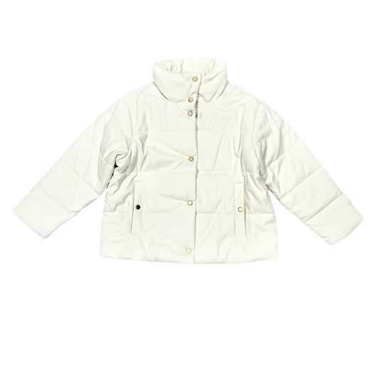 Coat Puffer & Quilted By Dennis Basso Qvc In Ivory, Size: Xl