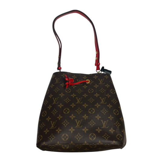 Handbag Luxury Designer By Louis Vuitton In Brown, Size:Medium