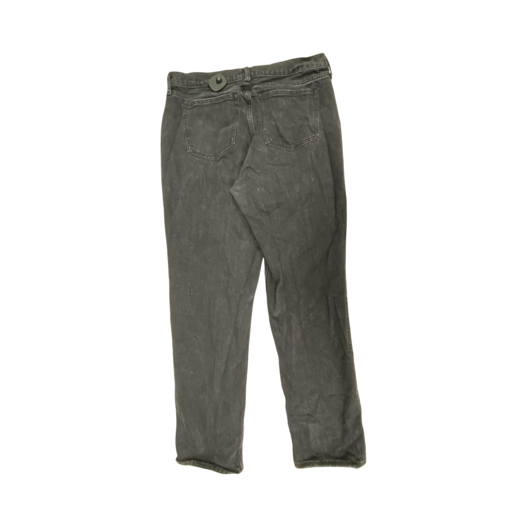 Jeans Wide Leg By Abercrombie And Fitch In Grey Denim, Size:14
