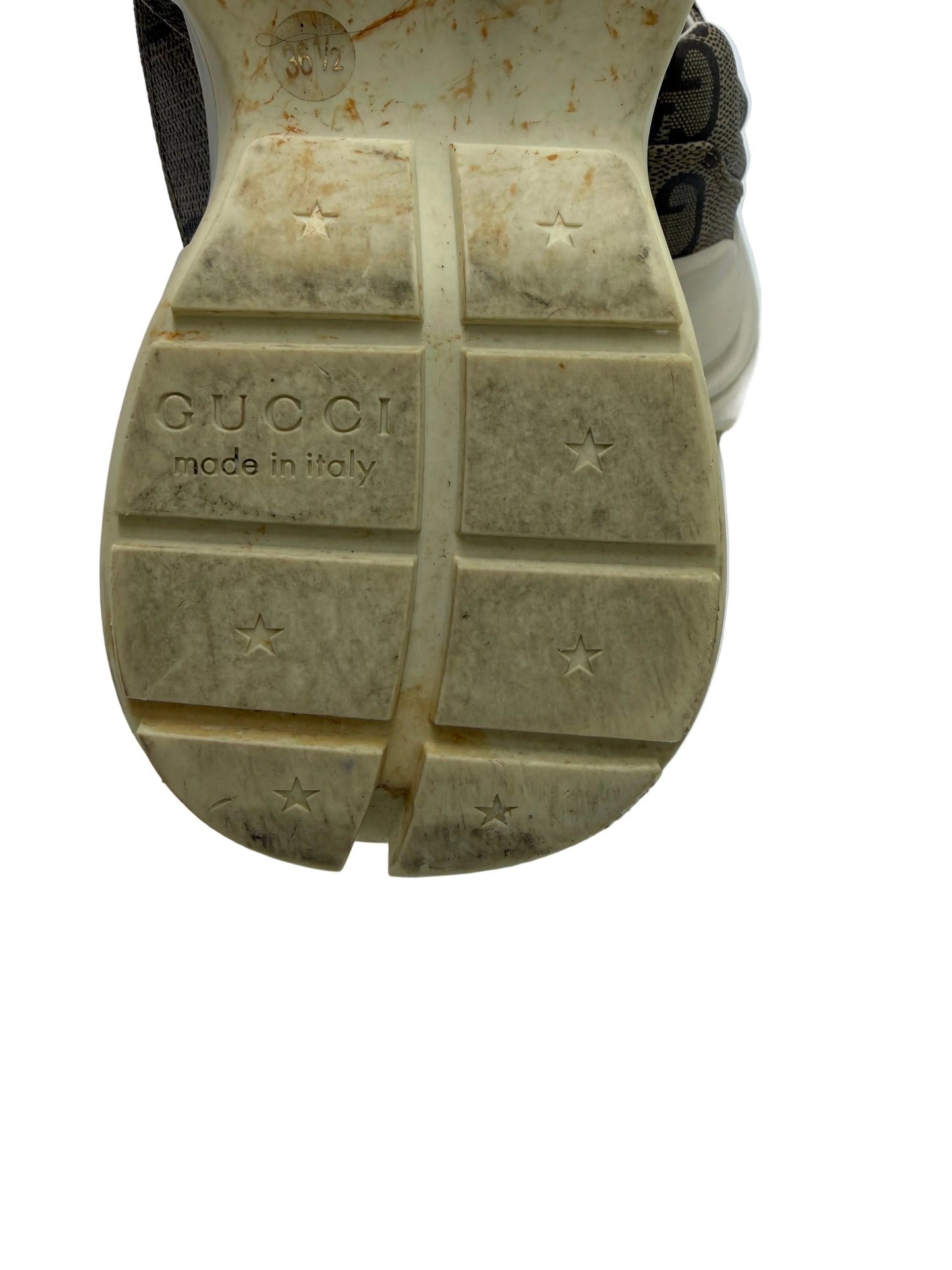 Gucci 100 Rythom GG Luxury Sneakers, Size: 6.5