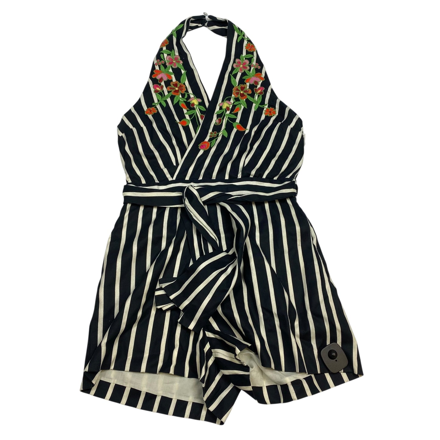 Romper By Judith March In Black & Cream, Size:M