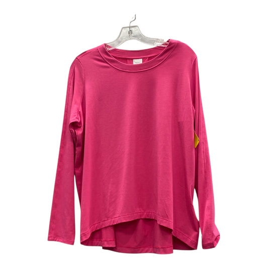 Athletic Top Ls Collar By Athleta In Pink, Size:S