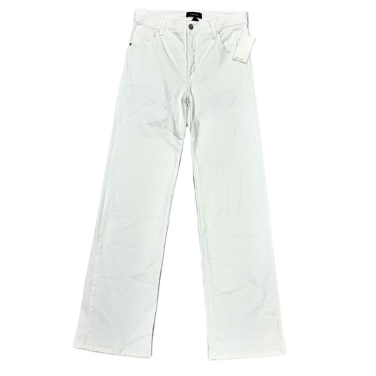 Jeans Flared By Karen Kane In White Denim, Size: 8