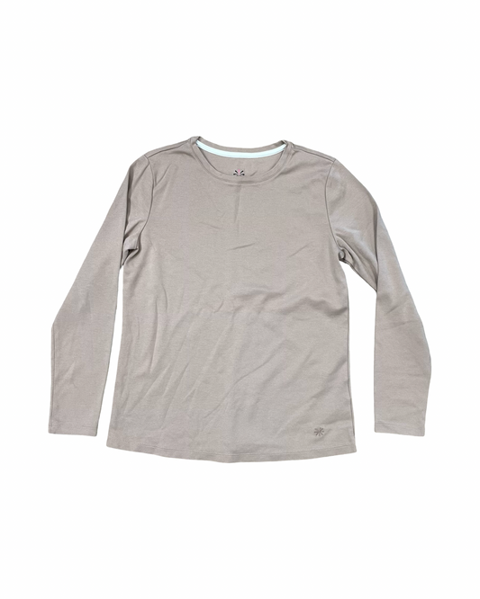Top Ls Basic By Isaac Mizrahi In Tan, Size:Xs